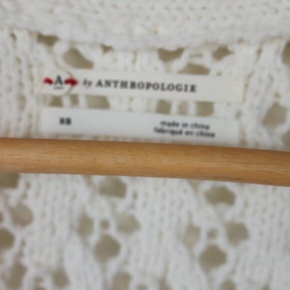 Anthropologie SZ XS Faustia Dip Dyed Cardigan Cotton Linen Blend $138 NWT - Picture 4 of 7